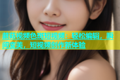 蘑菇视频色斑短视频：轻松编辑，瞬间变美，短视频创作新体验