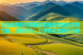 职业蘑菇妈妈带你探索视频创作的无限可能，轻松制作、分享和发现精彩内容
